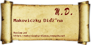 Makoviczky Diána névjegykártya